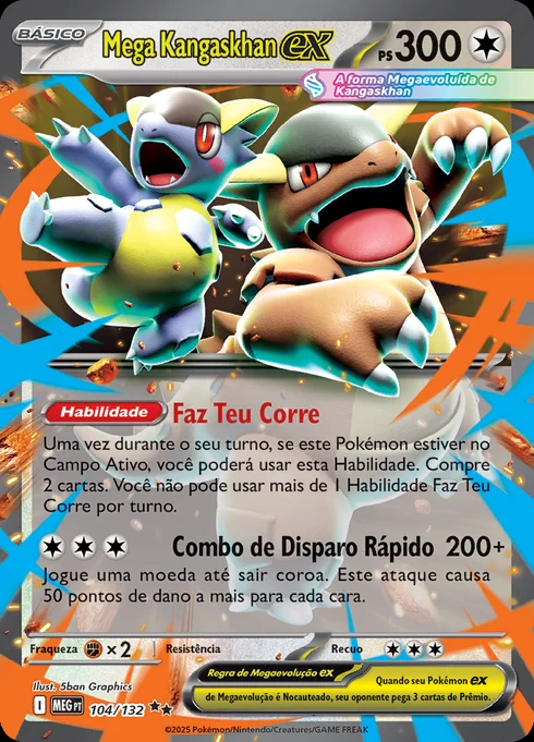 Mega Kangaskhan ex, ME01 104/132, Rara Dupla