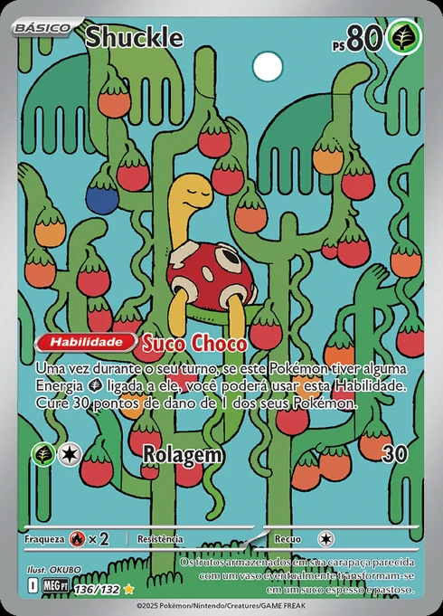 Shuckle, ME01 136/132, Rara Ilustração