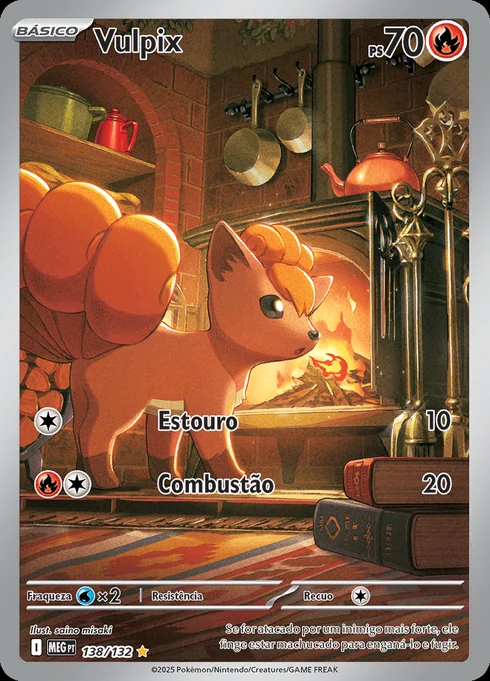 Vulpix, ME01 138/132, Rara Ilustração