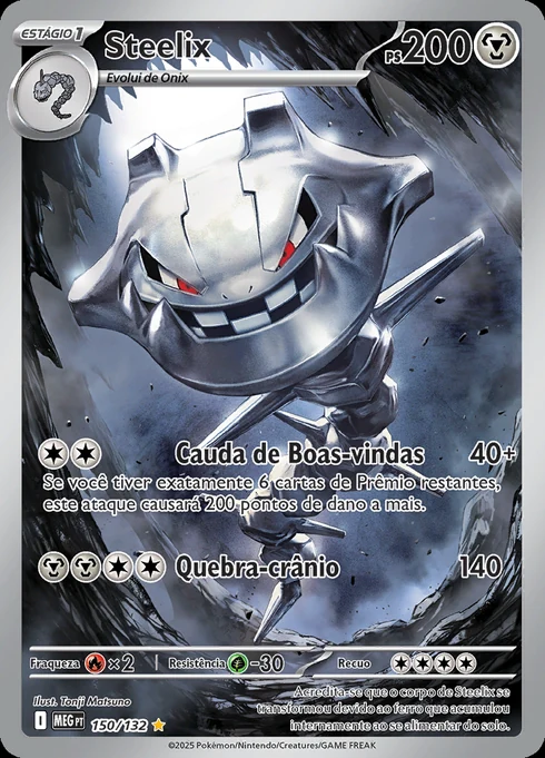 Steelix, ME01 150/132, Rara Ilustração