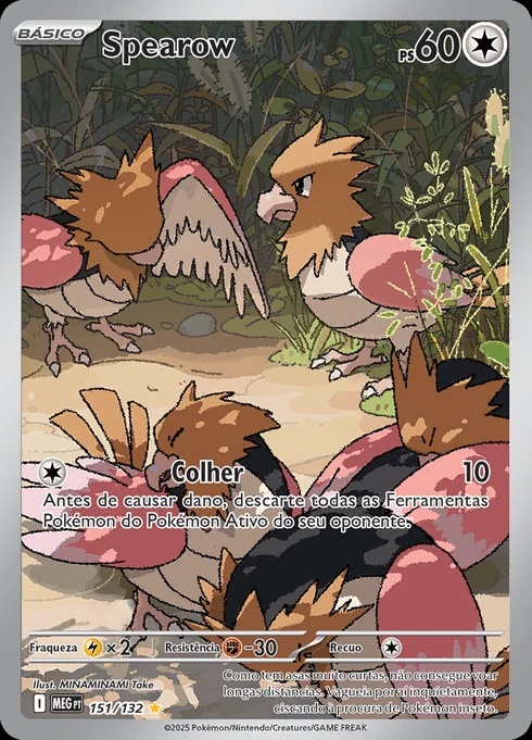Spearow, ME01 151/132, Rara Ilustração