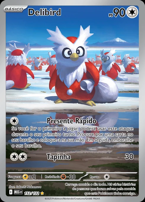 Delibird, ME01 152/132, Rara Ilustração