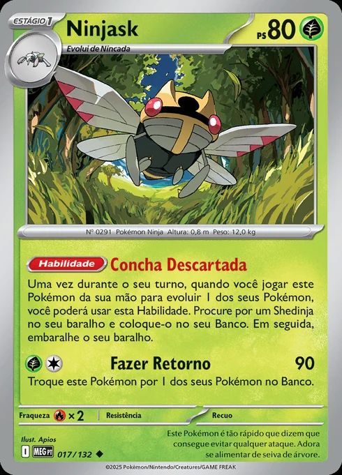Ninjask, ME01 017/132, Incomum
