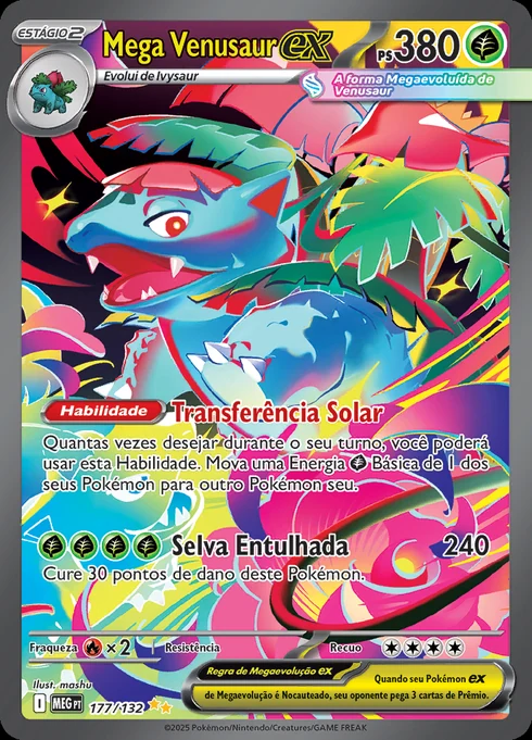 Mega Venusaur ex, ME01 177/132, Rara Ilustração Especial