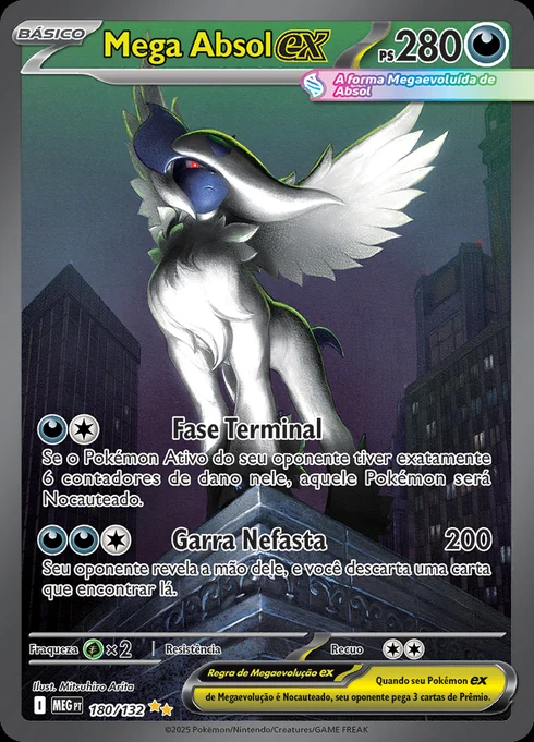 Mega Absol ex, ME01 180/132, Rara Ilustração Especial