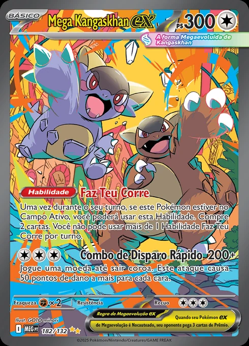 Mega Kangaskhan ex, ME01 182/132, Rara Ilustração Especial