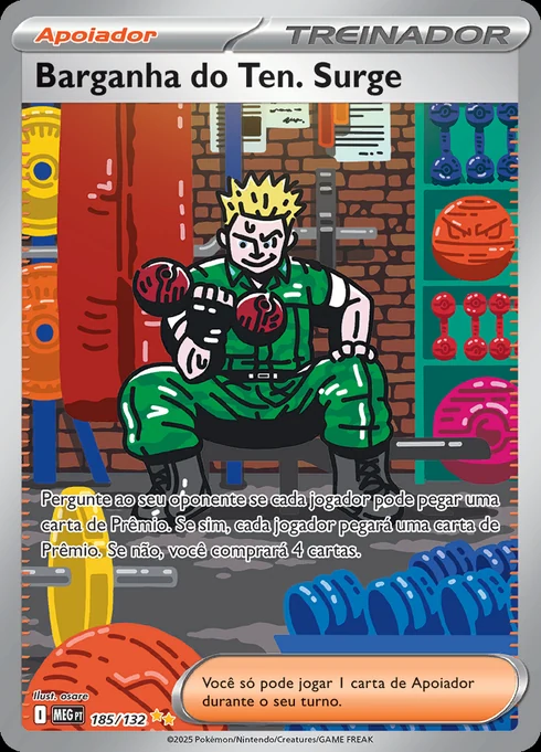 Lt. Surge's Bargain, ME01 185/132, Rara Ilustração Especial