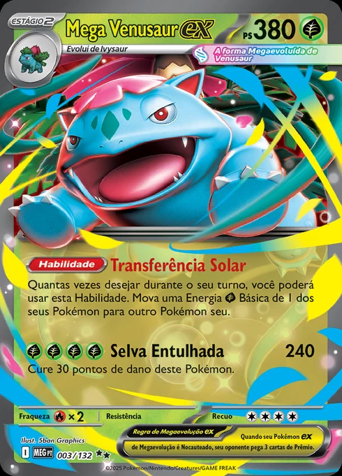 Mega Venusaur ex, ME01 003/132, Rara Dupla