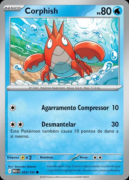 Corphish, ME01 033/132, Comum