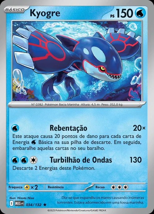 Kyogre, ME01 034/132, Rara