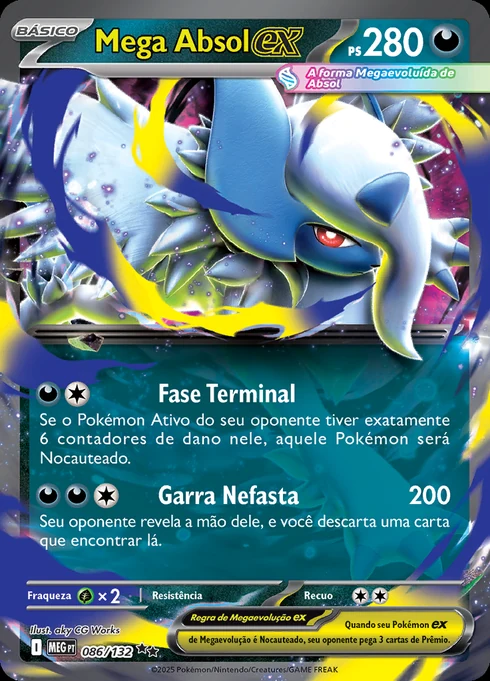Mega Absol ex, ME01 086/132, Rara Dupla