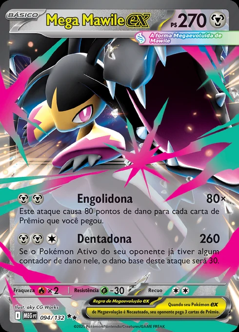 Mega Mawile ex, ME01 094/132, Rara Dupla
