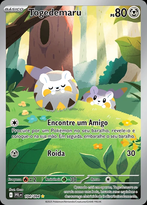 Togedemaru, ME02 104/094, Rara Ilustração