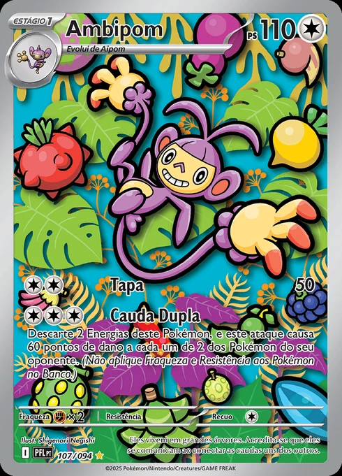 Ambipom, ME02 107/094, Rara Ilustração