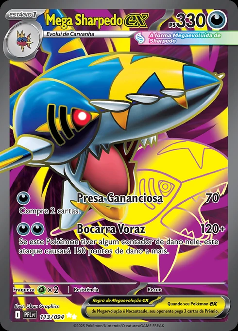 Mega Sharpedo ex, ME02 113/094, Ultra Rara