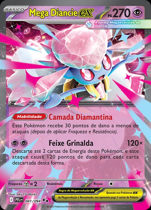 Mega Diancie ex, ME02 041/094, Rara Dupla