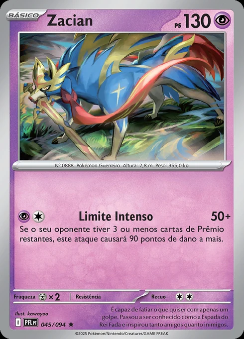 Zacian, ME02 045/094, Rara