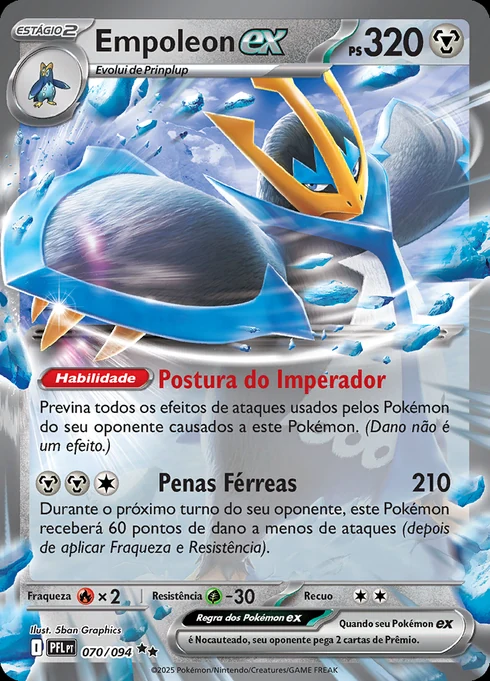 Empoleon ex, ME02 070/094, Rara Dupla