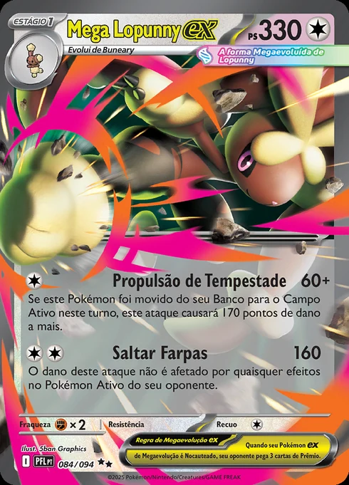 Mega Lopunny ex, ME02 084/094, Rara Dupla