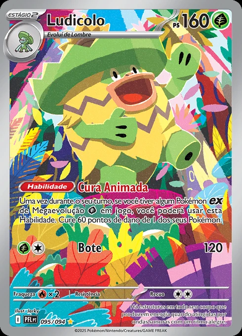 Ludicolo, ME02 095/094, Rara Ilustração