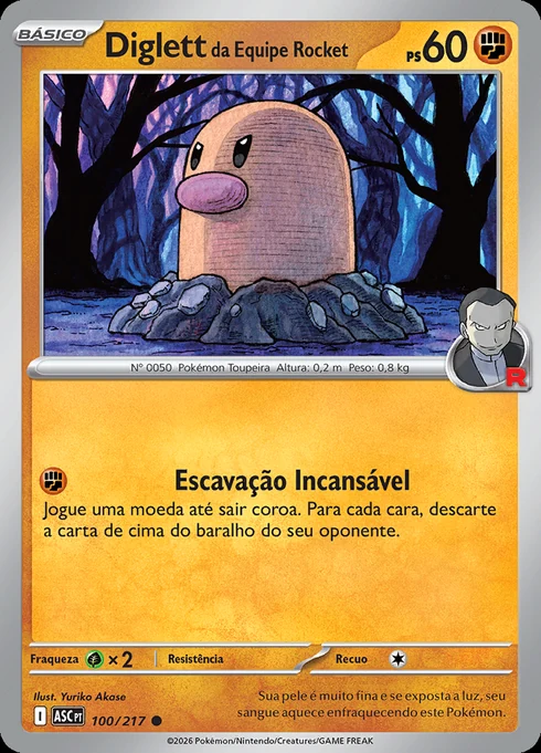 Team Rocket's Diglett, ME2.5 100/217, Comum