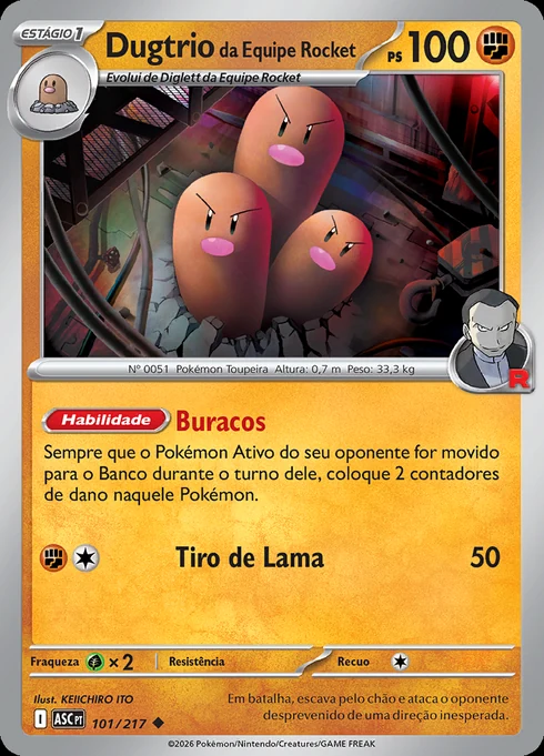 Team Rocket's Dugtrio, ME2.5 101/217, Incomum