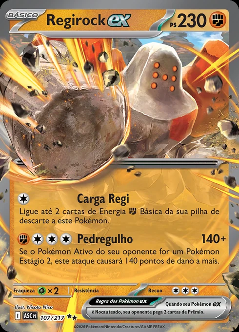 Regirock ex, ME2.5 107/217, Rara Dupla