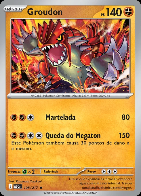 Groudon, ME2.5 108/217, Rara