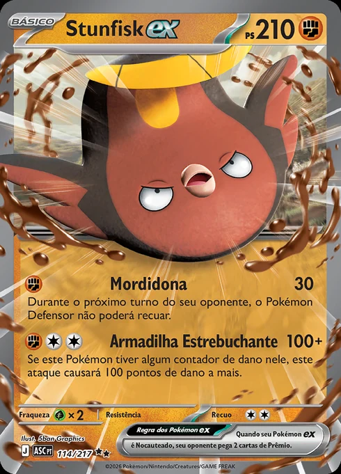 Stunfisk ex, ME2.5 114/217, Rara Dupla