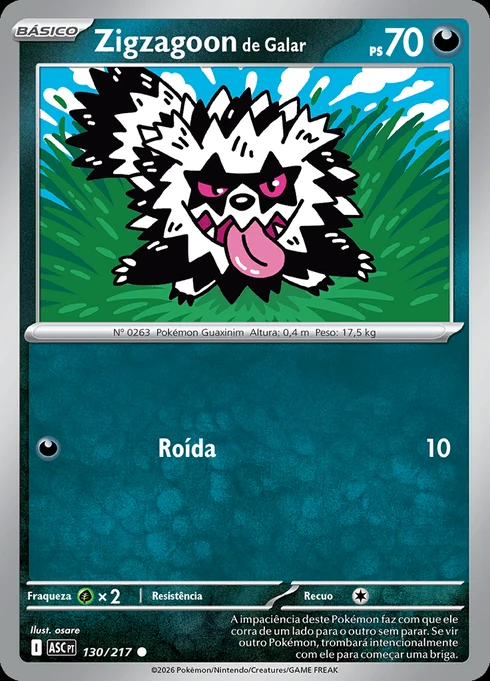 Galarian Zigzagoon, ME2.5 130/217, Comum