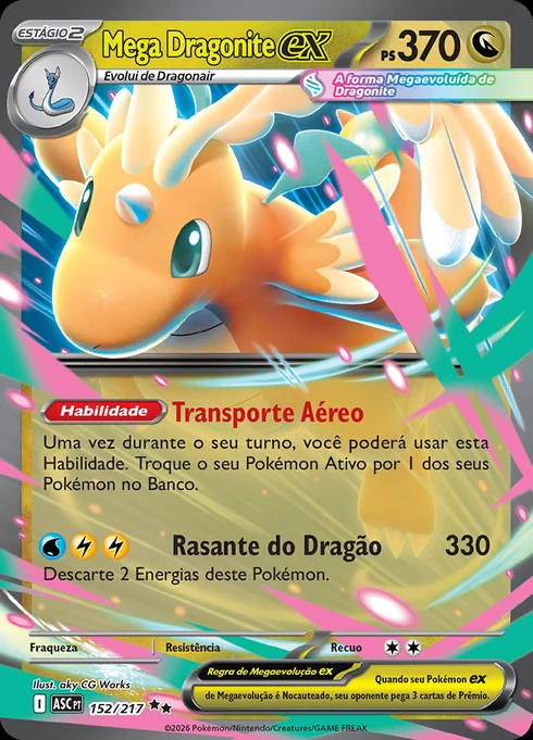 Mega Dragonite ex, ME2.5 152/217, Rara Dupla