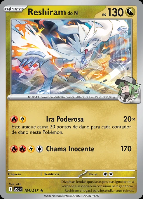 N's Reshiram, ME2.5 154/217, Rara