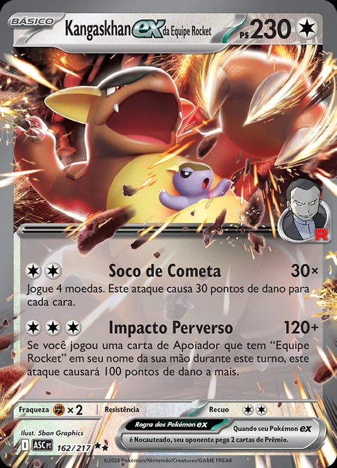 Team Rocket's Kangaskhan ex, ME2.5 162/217, Rara Dupla