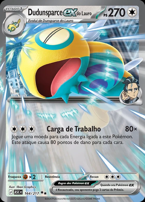 Larry's Dudunsparce ex, ME2.5 164/217, Rara Dupla