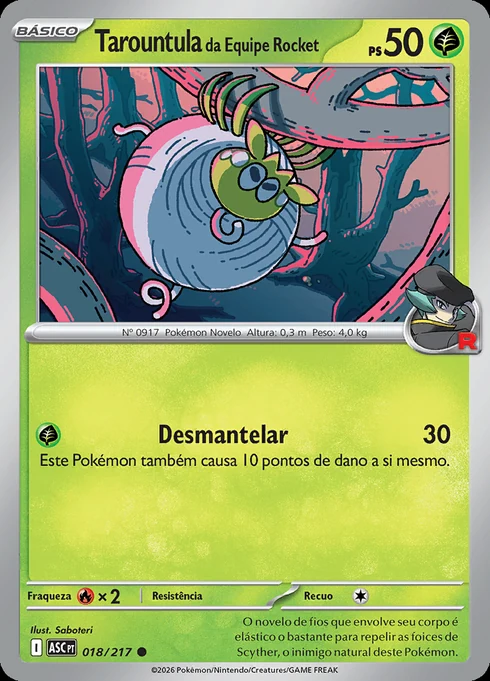 Team Rocket's Tarountula, ME2.5 018/217, Comum