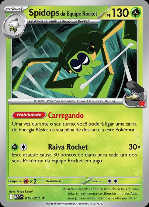 Team Rocket's Spidops, ME2.5 019/217, Rara