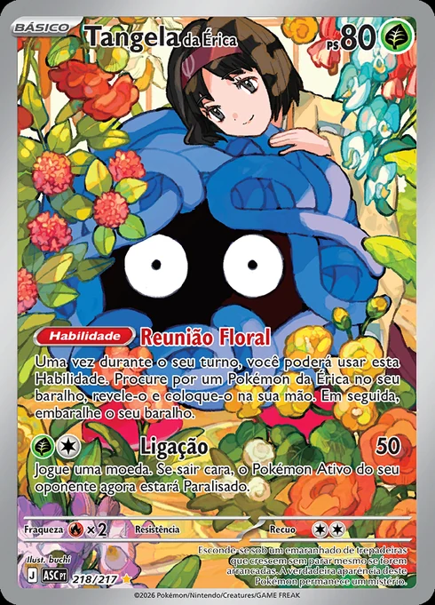 Erika's Tangela, ME2.5 218/217, Rara Ilustração