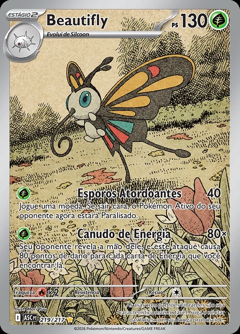Beautifly, ME2.5 219/217, Rara Ilustração