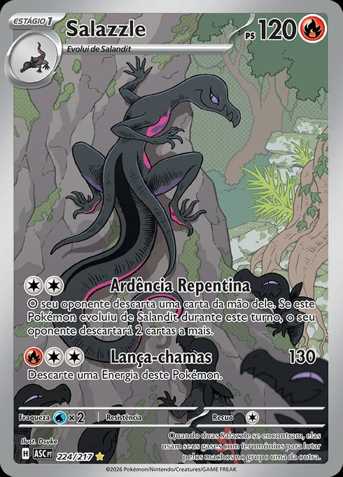 Salazzle, ME2.5 224/217, Rara Ilustração