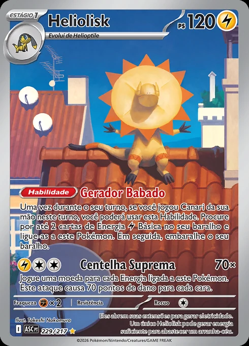 Heliolisk, ME2.5 229/217, Rara Ilustração