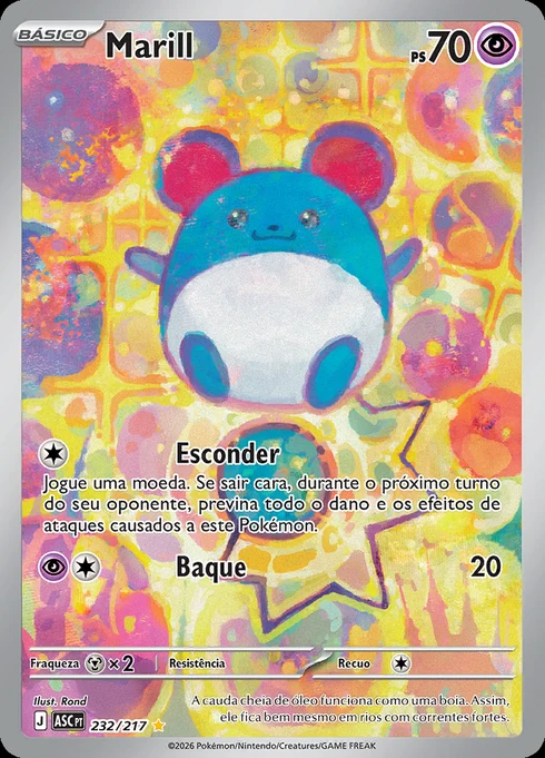 Marill, ME2.5 232/217, Rara Ilustração