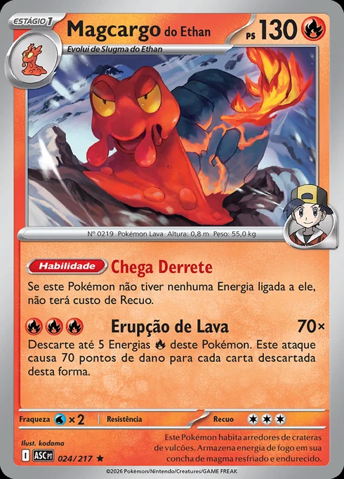 Ethan's Magcargo, ME2.5 024/217, Rara