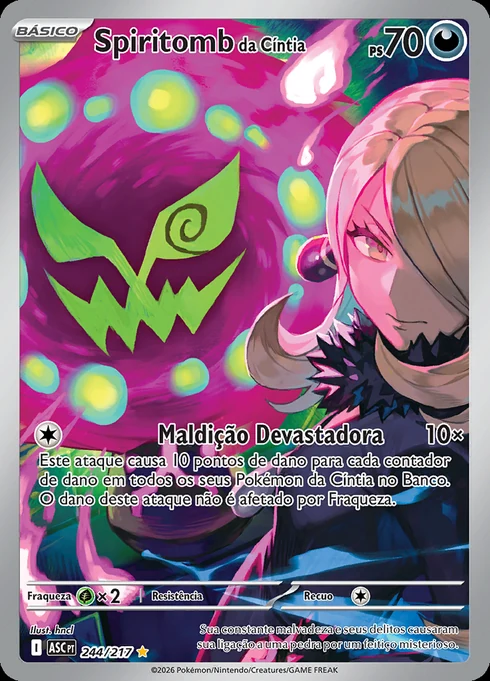 Cynthia's Spiritomb, ME2.5 244/217, Rara Ilustração