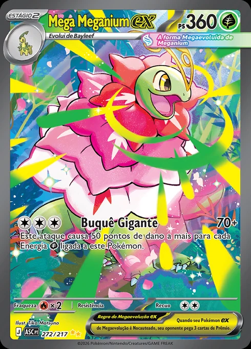 Mega Meganium ex, ME2.5 272/217, Rara Ilustração Especial