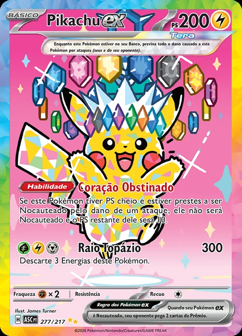 Pikachu ex, ME2.5 277/217, Rara Ilustração Especial