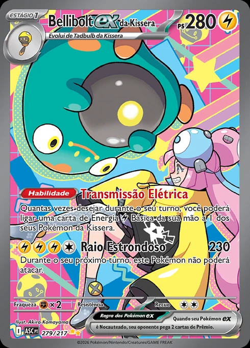 Iono's Bellibolt ex, ME2.5 279/217, Rara Ilustração Especial