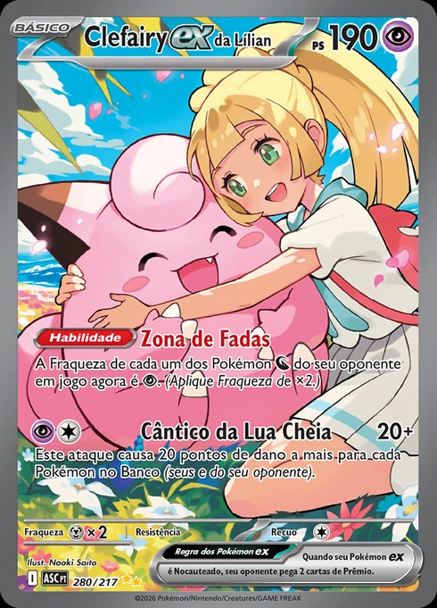 Lillie's Clefairy ex, ME2.5 280/217, Rara Ilustração Especial