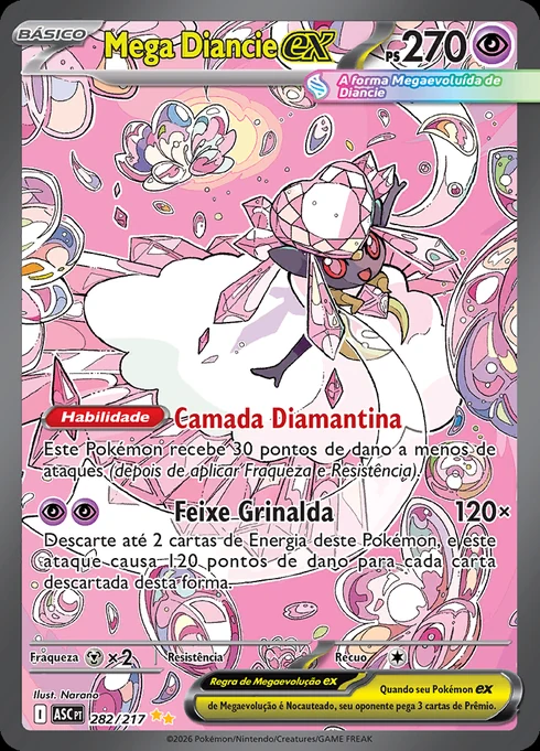 Mega Diancie ex, ME2.5 282/217, Rara Ilustração Especial