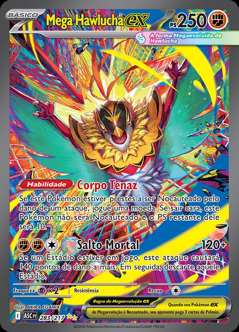 Mega Hawlucha ex, ME2.5 283/217, Rara Ilustração Especial