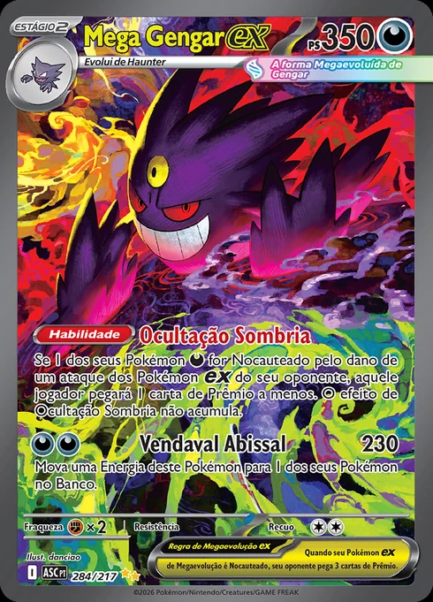 Mega Gengar ex, ME2.5 284/217, Rara Ilustração Especial